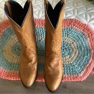 Tan Leather Cowboy Boots